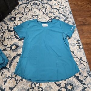 Teal Sketchers By Barco Scrub Top